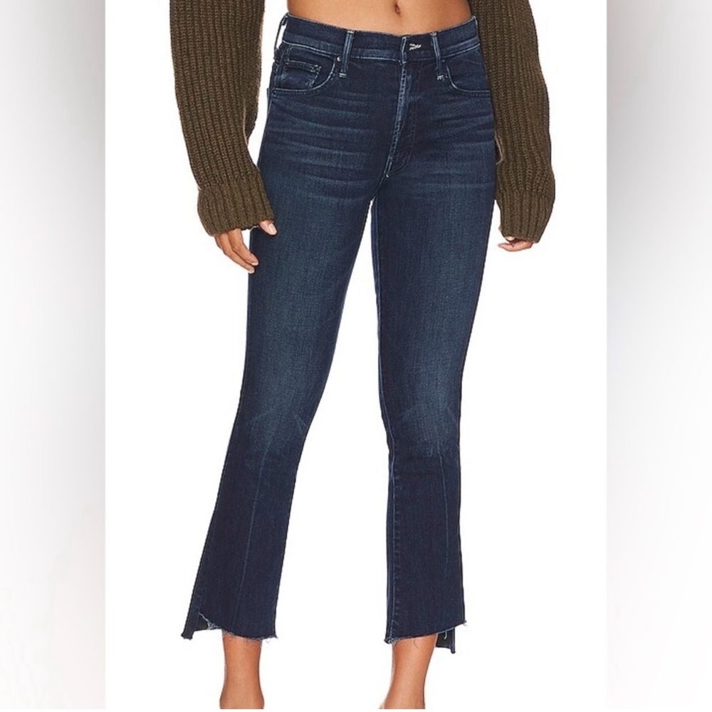 MOTHER The Insider Crop Step Fray Good For You Jeans Crop Size 27 Raw Hem